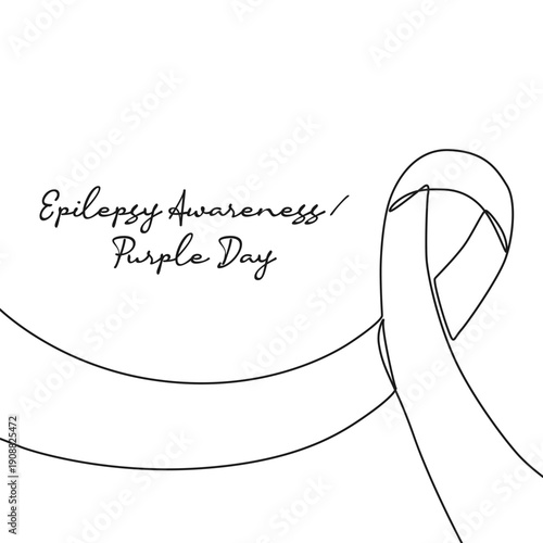 line art of Epilepsy Awareness or Purple Day good for Epilepsy Awareness or Purple Day celebrate. line art.