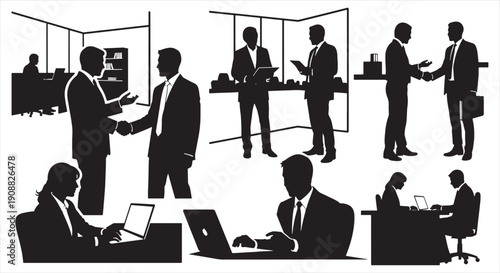 Business Professional Office Interaction – Corporate Teamwork, Leadership, and Career Development Concept