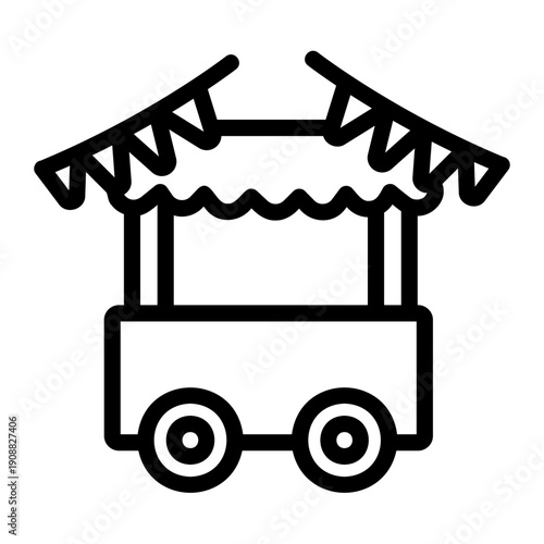 harvest food stall Line Icon