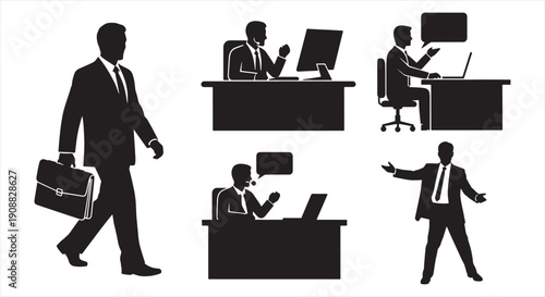 Professional Business Team in Formal Attire – Corporate Leadership and Collaboration Success Concept