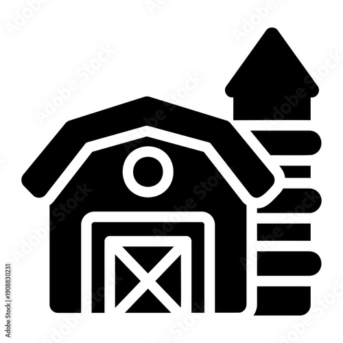 barn house Solid icon