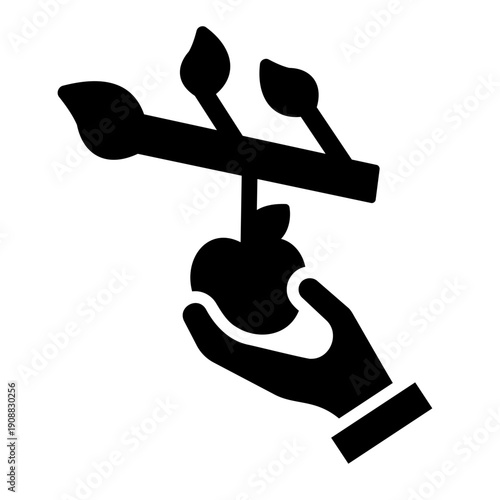 apple picking Solid icon