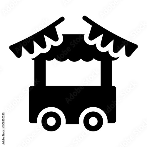 harvest food stall Solid icon