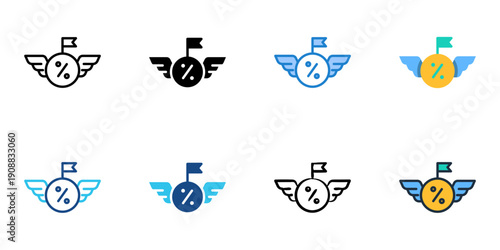 Tax Relief Programs icons set multiple style collection. Editable stroke 
