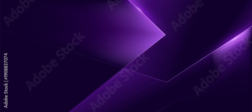 Purple and dark abstract geometric luxury background vector. Social ads banner or Landing page.