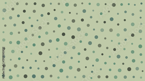 Olive Green Polka Dot Pattern Background.