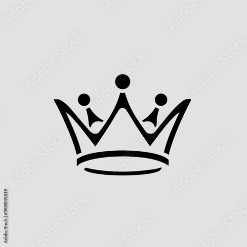 Elegant crown symbol for royalty and luxury branding