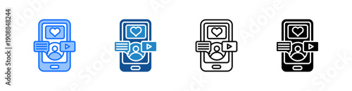 Social Media Multiple Style Icon Set 