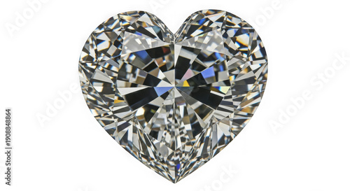 Intricate silver heart-shaped locket with engraved portrait and gemstones isolated on transparent background