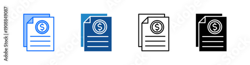 Statement Multiple Style Icon Set 