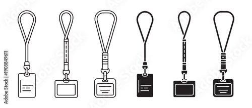 Lanyard and badge holders, icons and graphic elements for access control, identification, security and events.