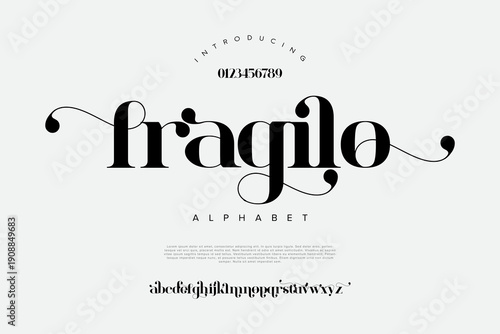 Fragilo Alphabet Elegant Serif Script Font for Luxury Wedding Invitations and High End Fashion Brand