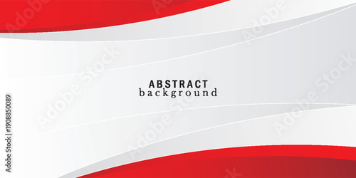 Red curve vector on white background with soft waves and gray white color mix. simple background. modern background. simple art.