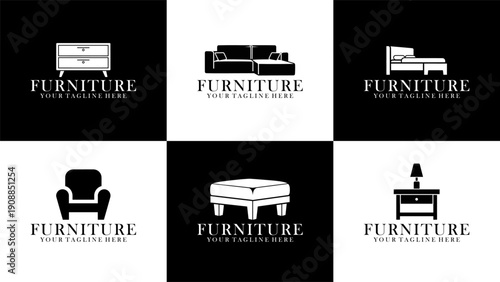 Home Decor and Furniture Branding Logo Set