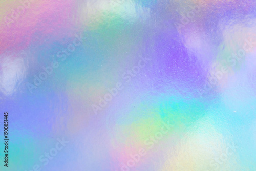 Quadro su tela Holographic rainbow foil iridescent texture abstract hologram background