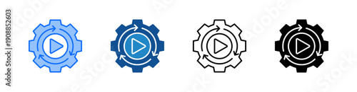 Automation Multiple Style Icon Set 