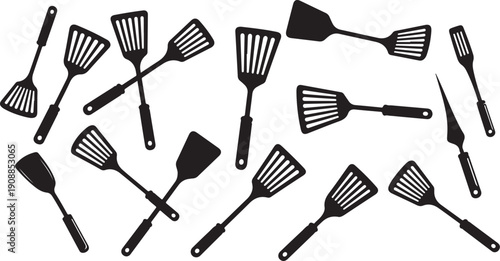 Collection of various kitchen utensils and cooking tools