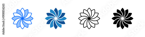 Circular Multiple Style Icon Set 