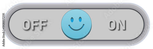 Playful toggle switch with smiley face