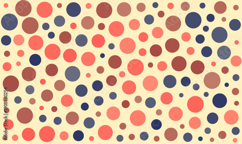 Colorful Circle Pattern Background with Various Sizes.