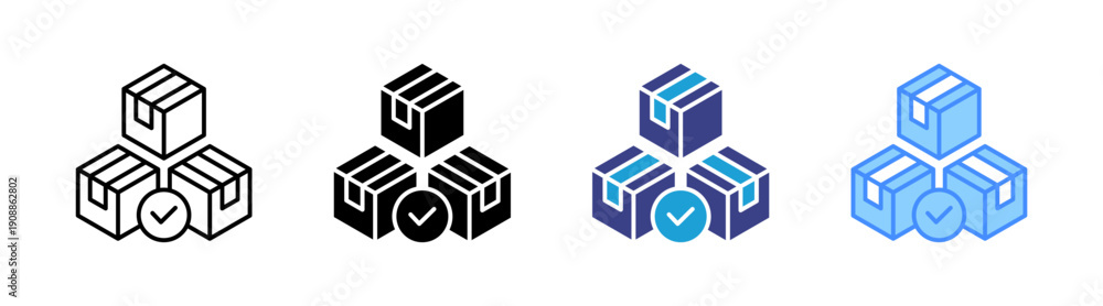 Obraz premium Goods icon set multiple style collection