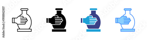 Handicraft icon set multiple style collection