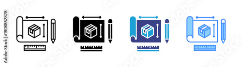 Product Design icon set multiple style collection