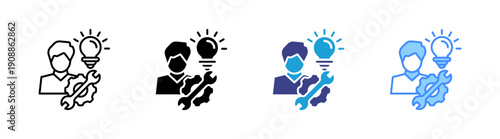 Skill icon set multiple style collection