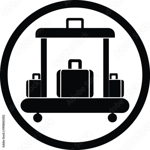Luggage Icon Set Vector Illustration For Travel And Airport Security