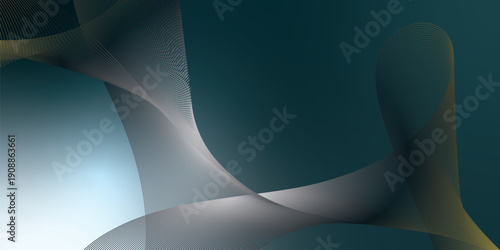 Abstract DarkCyan and White  background with flowing lines and light creating a modern digital wallpaper design