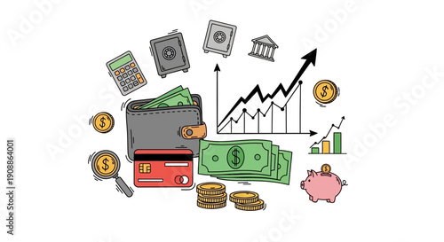 Illustration depicting financial growth and investment strategies for wealth building success