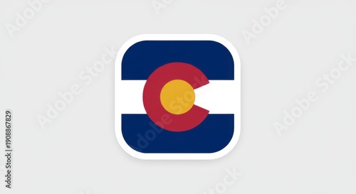 Minimalist graphic of the Colorado state flag icon, ideal for travel apps and website logos Free Download Minimalist graphic of the Colorado state flag icon, ideal for travel apps and website logos - GFXLoad