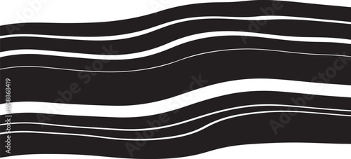 Black and white wavy stripes pattern background design element