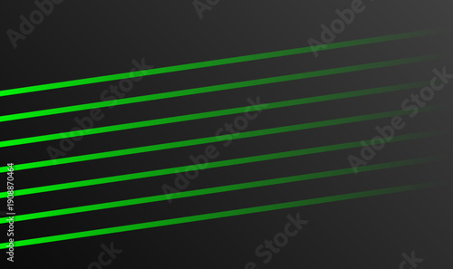 Abstract Green Lines on Dark Background.