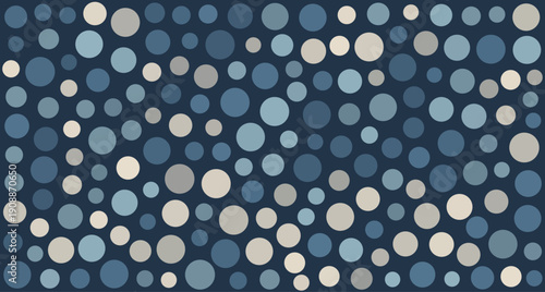 Abstract Blue and Gray Circle Pattern Background.