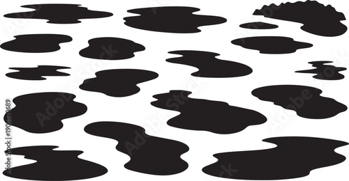 Black spots on white background abstract pattern design