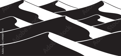 Abstract black and white geometric shapes pattern background design