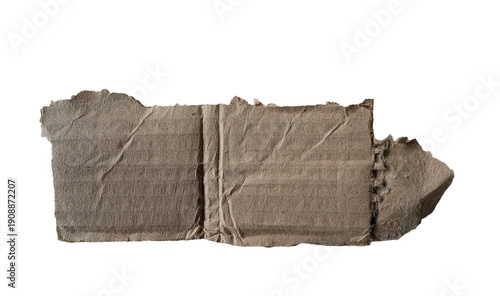 Tableau sur toile Flecha hecha con cartón reciclado aislada sobre fondo negro con textura rústica