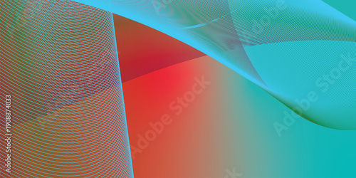 Green and red abstract grainy gradient background with black noisy texture wide banner poster header design