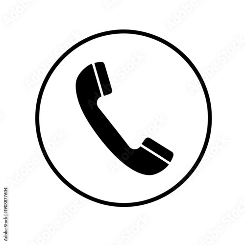 Communication Phone Call Contact Support Icon isolated on transparent background