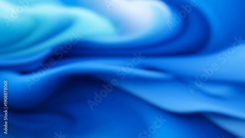 Softly blurred, abstract composition of blues. Swirling center with dark shades leading to light