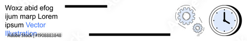 Productivity tools, time management, task optimization, workflow efficiency, planning, scheduling. A clock and gear mechanisms in abstract design. Focus on productivity tools and time management