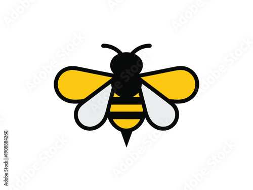 A stylized, cartoonish bee illustration on a white background.