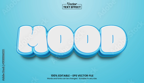 3D puffy cartoon typography vector with airy balloon look