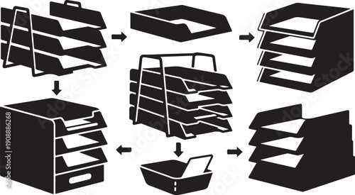 Step by step assembly of a file organizer system