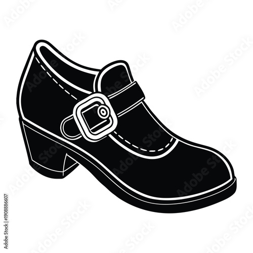 Irish Shoe Buckle Silhouette Vector