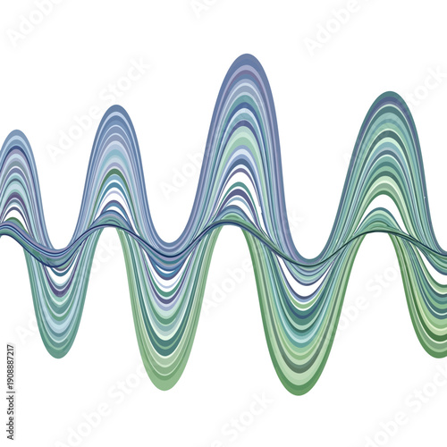Abstract Waves Flowing in Vibrant Colors with Smooth Gradients