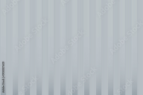 Texture of light gray corrugated galvanized metal profile sheet with vertical ribs for fencing, roofing and building facades. Clean industrial metal surface perfect for construction.