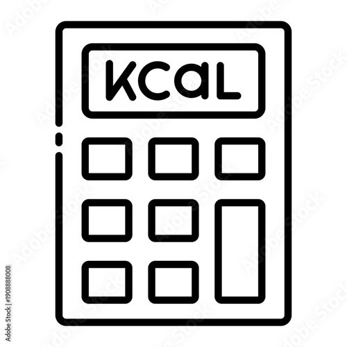 calories calculator icon. energy intake count. diet tracking. nutrition planning