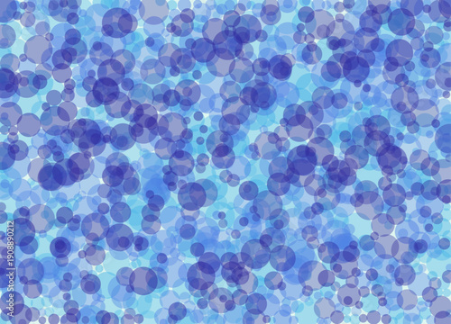 Abstract Blue and Purple Bubble Background.